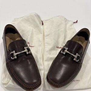 Salvatore Ferragamo Dark Brown Men's Loafers 9.5